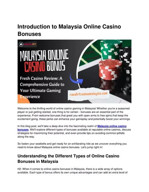 introduction to online casino bonuses